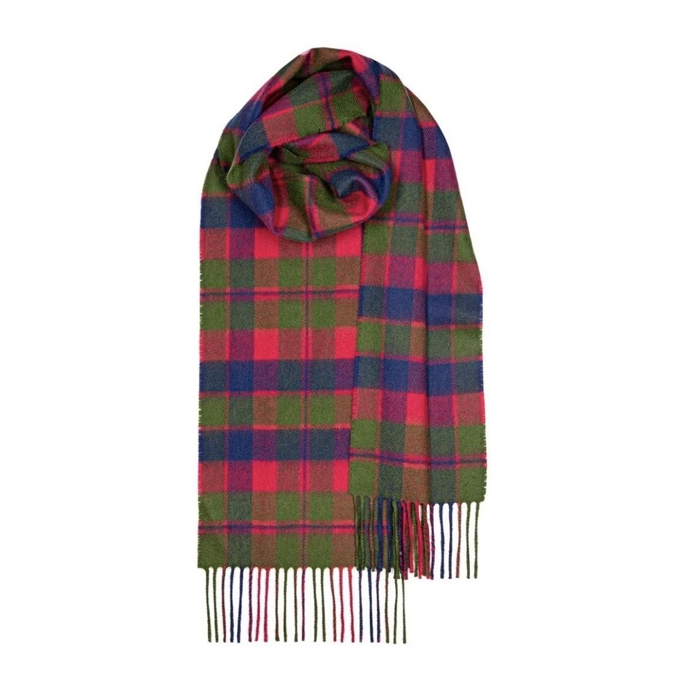 Highlander by Lochcarron Wool Scarf Made in Scotland Glascow Tartan Plaid 57x12